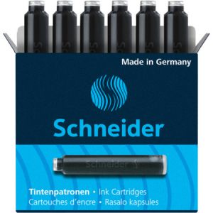 Naboje Schneider krótkie 6szt czarne